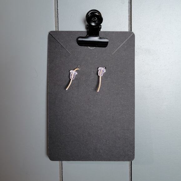 Modern Hammered Silver Tone & Brown Leather Drop Earrings Statement Boho Chic - Picture 3 of 9